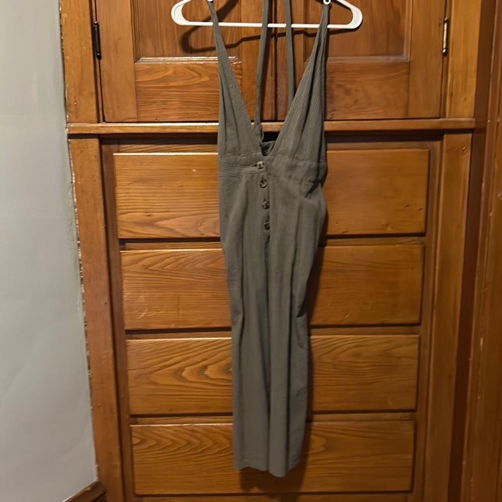 Romper green striped size large but runs small